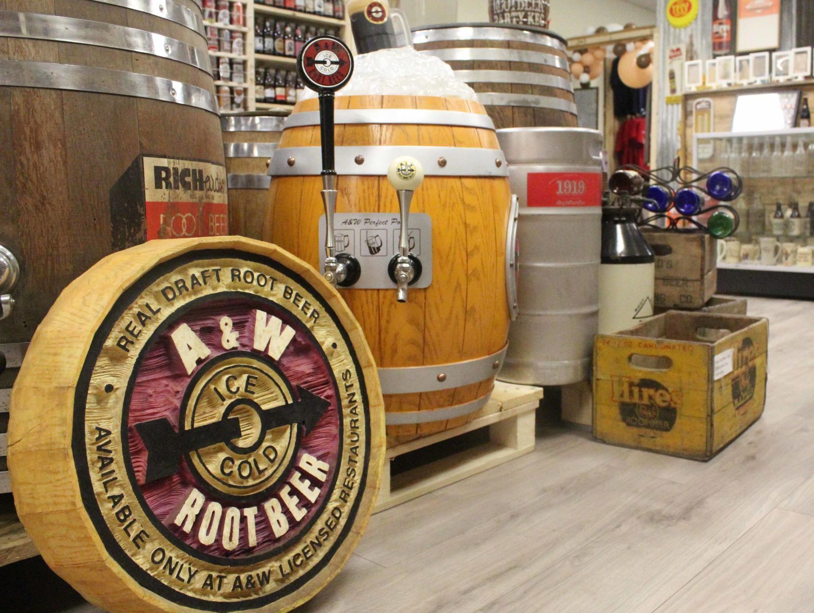 Root beer memorabilia on display 3